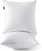 MIULEE 22 x 22 Pillow Inserts (Set of 2) -Decorative Throw Pillows for Sofa Couch with 100% Cotton Covers