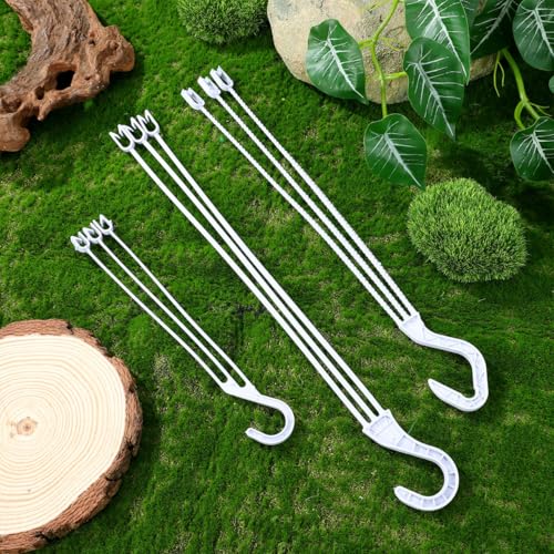 DOITOOL 30PCS Hanging Basket Chains 15.33''+14.15''+9.24Inch Plant Chains with Hooks Replacement Plant Hangers 3 Different Sizes Plastic Hangers for Hanging Baskets Bird Feeders,Planters,Lanterns