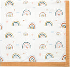 Rainbow Muslin Quilt Baby Blanket - Silky Soft and Breathable Summer Blanket for Toddler - Oversized 47" x 47" - 2 Layers Muslin Swaddle Blankets for Baby Boy and Girl (B Rainbow)