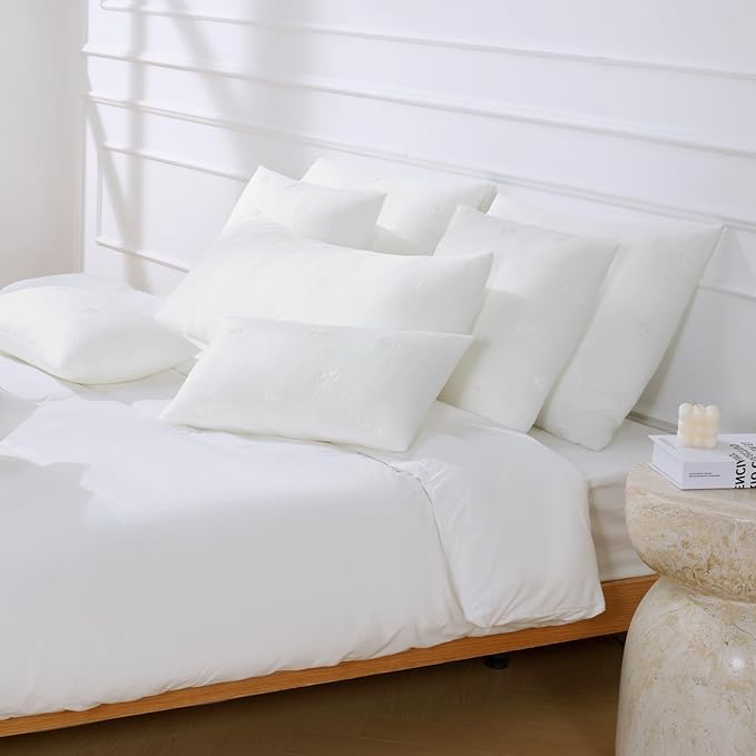 Ashler Throw Pillow Inserts- 12x20 Pillow Inserts with Air Layer, Premium Bed and Couch Pillows - Indoor Decorative Throw Pillow, Lumbar Cushion Sham Stuffer, Pack of 4, White