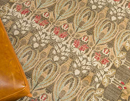 Unique Loom Edinburgh Collection Area Rug - Canmore (7' 1" x 10' Rectangle, Brown/ Light Blue) - color: Brown/Light Blue, size: 7'1" x 10' (Rectangular)