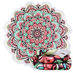 Benefeet Sox Large Mandala Beach Towel Round Microfiber Circle Beach Towels Bohemian Roundie Beach Blanket Quick Dry Beach Throw Blanket Sand Free Pool Towels, 59 Inches Pink Multi - color: Mandala, Pink Multi