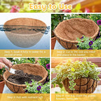 Riare 4 Pack 18 Inch Round Coco Liners Replacement, 100% Natural Coconut Coir Liners for Hanging Baskets, Garden Flower Vegetables Planter Pot, Window Box, Fence, Decks - size: 18inch