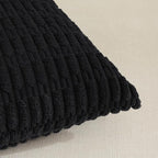 Fancy Homi 4 Packs Boho Black Decorative Throw Pillow Covers 12x20 Inch for Living Room Couch Bed Sofa, Rustic Modern Farmhouse Home Decor, Soft Plush Corduroy Cute Square Cushion Case 30x50 cm