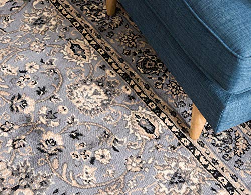 Unique Loom Sialk Hill Collection Area Rug - Washington (2' 2" x 8' 2" Runner Gray/Black) - color: Gray/Black, size: 2'2" x 8'2" (Runner)