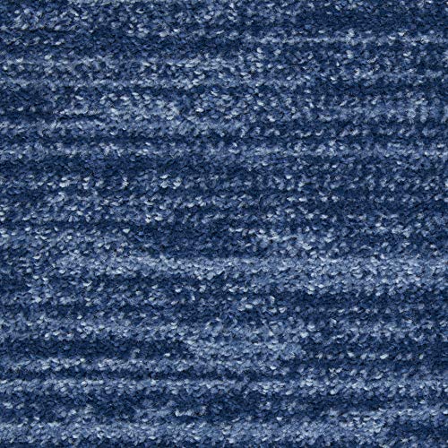 Nourison Home Nourison Essentials Navy Blue 2'2" x 7'6" Area Rug - Easy Clean, Non Shedding, Bed Room, Living Room, Dining Room, Kitchen (8' Runner) - color: Navy Blue, size: 2'2" x 7'6" (Runner)