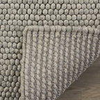 SAFAVIEH Natura Collection Accent Rug - 2' x 3', Silver, Handmade Wool Blend, Textured Design, Ideal for Hallway, Bedroom, Foyer (NAT620C) - color: Silver, size: 2' x 3' (Rectangular)