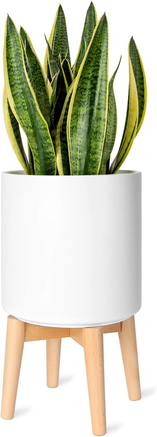 Mkono Plant Stand Mid-Century Modern Plant Stand Indoor (Plant and Pot NOT Included) Flower Pot Holder Home Decor, Natural