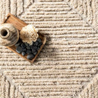 Nuloom Kerry Beige, 6' Round, Geometric, Soft and Cozy, High Traffic, Stain Resistant, Easy Clean, Durable Area Rug for Bedroom, Living Room, Dining Space, Den, Foyer, Entryway - color: Kerry Beige, size: 6' (Round)