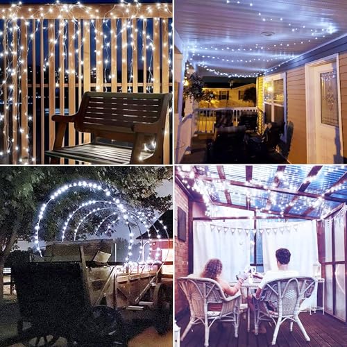 Joomer Fairy String Lights 33FT 100 LEDs Plug in Fairy Lights Indoor Copper Wire String Light DIY for Bedroom, Parties, Wedding, Christmas, Outdoor, Indoor Decoration (White, Non-Connectable) - color: White, size: 100led