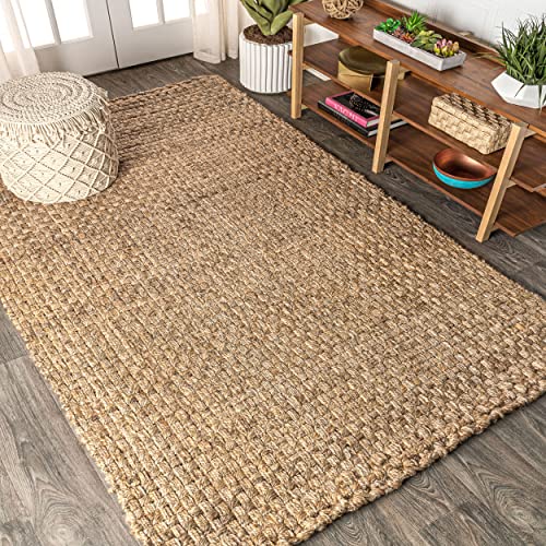 JONATHAN Y Estera Hand Woven Boucle Chunky Jute Natural Indoor Area Rug, 5x8, Bohemian, Transitional, Easy-Cleaning for Living Room, Bedroom, Kitchen, Pet Friendly, Non-Shedding (NFR102A-5) - color: Natural, size: 5' x 8' (Rectangular)