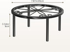 7.9 IN Plant Stand 1 PIC Metal Flower Pot Holders Indoor Tall 3.5'' Plant Rack Plant Riser Plant Shelf Accessories For Living Room Balcony Round Black