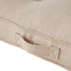 Square Tufted Floor Pillow with Removable Cover, Cream, Large (40") - color: Cream, size: Large (40")