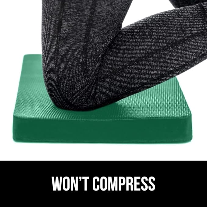 GORILLA GRIP Extra Thick Patent Pending Supportive Foam Kneeling Pad, Large Cushion Knee Pads for Gardening, Baby Bath Time, Dirt and Water Resistant, Workout and Garden Supplies, 17.5x11, Green