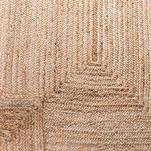 SAFAVIEH Area Rug 2x3 - Cape Cod Collection - Natural Brown, Handmade Braided Flat Weave Jute (CAP252A) - size: 2' x 3' (Rectangular)