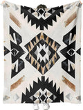 Aztec Throw Blanket, Boho Geometric Pattern, Southwest Blankets Fuzzy Gifts for Sofa Couch Bedroom (50" x 40")