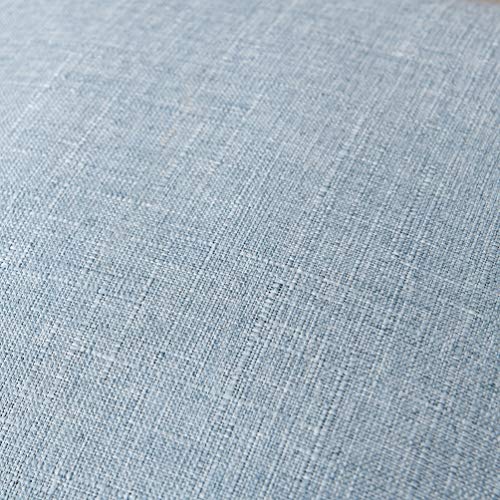 NordECO HOME Set of 2 Farmhouse Throw Pillow Covers - Burlap Linen Trimmed Tailored Edges Decorative Cushion Covers for Bed Home Decoration, 16 x 16, Blue - color: Light Blue, size: 16" x 16" (Pack of 2)