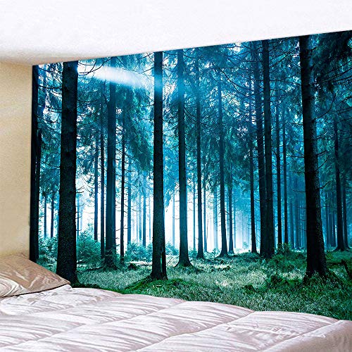 Llamazing Forest Tapestry - Home Decor Landscape for Living Room & Bedroom (Forest White Light, 60''L51''W) - color: Forest White Light, size: 60"L x 51"W