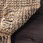 Nuloom Daniela Natural, 2' x 3', Handmade, Jute, Tassel, Soft and Textured, High Traffic, Stain Resistant, Easy Clean, Durable Area Rug for Bedroom, Living Room, Dining Space, Foyer, Entryway - color: Natural, size: 2' x 3' (Rectangular)