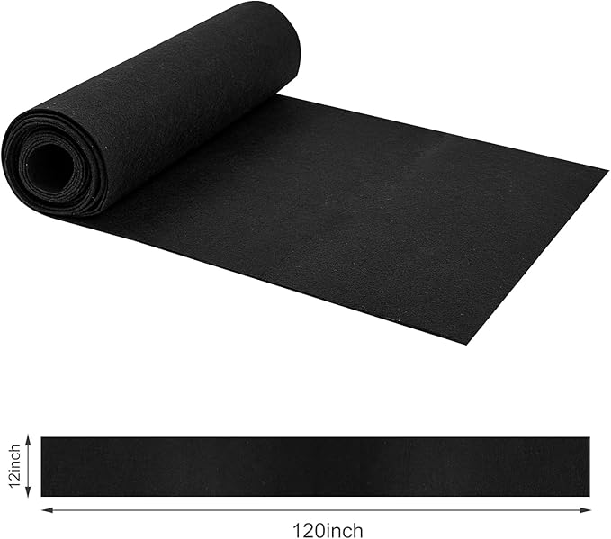 12x120 Inch Fabric Planter Liner Roll Non Woven Plant Felt Liner Roll Black Coco Liners Roll Alternative Coconut Basket Liner Roll Replacement Easy to Cut for Planter Hanging Flower Basket Window Box