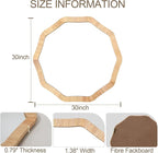 ULIKE Rattan Wicker Mirror for Bathroom, 30 Inch Boho Woven Decorative for Wall, Rustic Farmhouse Vanity Mirror, Large Geometric Rattan Mirrors for Living Room Entryway Bathroom Bedroom