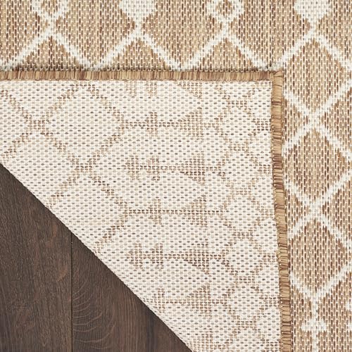 Nourison Home Positano Jute 12' x Square Area Rug - Easy Clean, Non Shedding, Bed Room, Living Room, Dining Room, Kitchen (12' x Square) - color: Jute, size: 12' x 12' (Square)
