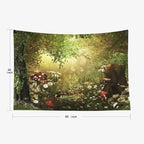 EMMTEEY Forest Tapestry - Magical Fairy Tale Woodland Tapestry for College Dorm - 80x60