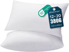Phantoscope Pillow Inserts, 100% Virgin Fiber Hypoallergenic Polyester Throw Pillow Inserts, Square Pillows for Couch, Sofa, Bed, 12x20 Inch (Pack of 2)