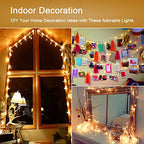 Brizled Clear Christmas Lights, 300 Count 69.6ft Incandescent White Lights String, Connectable 120V UL Certified Indoor/Outdoor White Light on White Wire for Room, Birthday, Wedding, Party, Warm White - color: Warm White