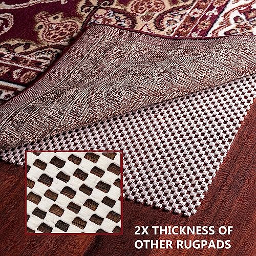 Epica 3x5 Rug Pad | Anti Slip Rug Mat Goes Under Rug, Gripper Pad | Bath Rug Pad, Indoor Outdoor Rug Mat | Rug Padding Keeps Rugs in Place, Protects Floors | Cut to Size for Customized Fit - size: 3' x 5' (Rectangular)