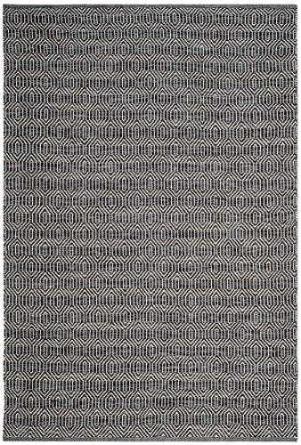 SAFAVIEH Montauk Collection Accent Rug - 2'3" x 3'9", Ivory & Dark Grey, Handmade Flat Weave Cotton, Ideal for High Traffic Areas in Entryway, Living Room, Bedroom (MTK413A) - size: 2'3" x 3'9" (Rectangular)
