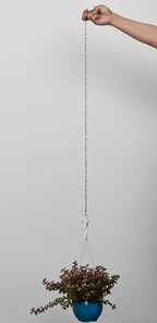 Chain for Hanging Plants,35 Inch Silver Hanging Chain,Hanging Basket Chain Kits with Hooks for Bird Feeder Hanging Planter Porch Wind Chime (Silver, 35 Inch-2PCS)