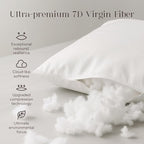 Phantoscope Pillow Inserts, Hypoallergenic 100% Virgin Fiber Square Form Microfiber Throw Pillow Inserts, Couch Bed Pillows, 20x20 Inch (Pack of 4)