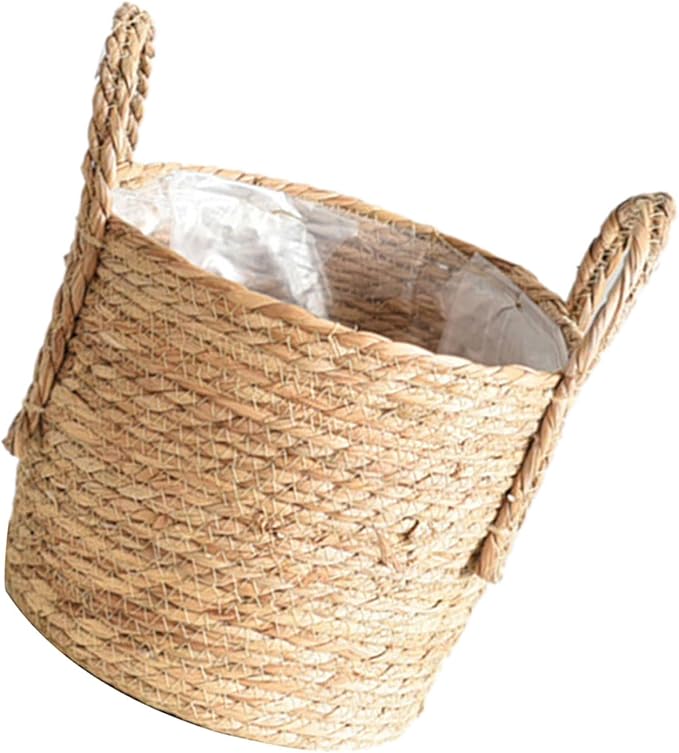 Straw Plant Baskets Indoor Woven Plant Pots for Planter Flower Pots Plant Pots Decorations Laundry Baskets Household
