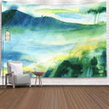 EMMTEEY Forest Mountain Tapestry - Colorful Mountain Landscape, Rain Forest, Green, 60x50, Perfect for Friends & Families