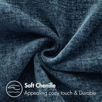 MIULEE Pack of 2 Blue Throw Pillow Covers 16x16 Inch Soft Chenille Pillow Covers for Sofa Living Room Couch Solid Dyed Cases - color: Blue, size: 16" x 16" (Pack of 2)