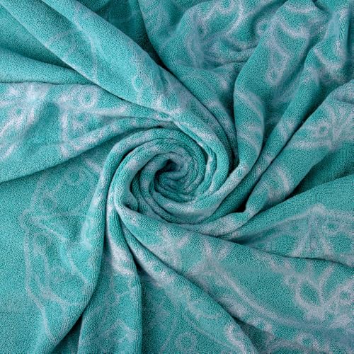 100% Cotton Throw Blanket for Couch Sofa or Bed All Season Terry Blankets & Throws, Lightweight & Breathable Cotton Blanket, Picnic Rug, Terry Bed Sheet (Turquoise) - color: Turquoise