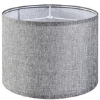 Gray Drum Lamp Shades Medium 13" Top x 13" Bottom x 10" High (Spider) Traditional Lampshades for Table Lamp & Bedside Lamp - Assembly Required - Modern Lamp Shade By GO&SO - color: Grey, size: 13*13*10 inch-1 Pack