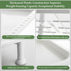 5-Tier Seed Starter Trays Plant Stand, with Bottom-Watering Design–Shelf for Indoor Outdoor Seedling Sprouting Greenhouse, Space-Saving for Small Cell Trays & Nursery Pots, White
