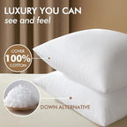 MIULEE 24x24 Down Alternative Pillow Inserts,Pack of 4 Euro Throw Pillows 24 x 24 Inch Body Bed Sleeping Ultra Soft Fluffy Form for Sofa Couch Bed