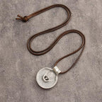 Leather Necklace for Women Long Boho Pendant Hippie Choker Necklace Bohemian Layered Leather Rope Wooden Jewelry Gifts - style: Boho Silver Pendant