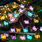 Cat Décor Cute Indoor String Light Fairy Lights Plug in Decorative Lights 10ft 30LED Battery Operated or USB for Bedroom Kids Tent Camping Christmas Tree Ornaments - style: USB Powered