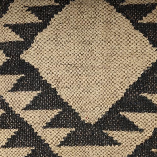 Indian Jute Pillow Covers Handwoven Rug Cushion Covers, Kilim Pillow Cases 18x18 Inches, Boho Home Décor, Vintage Oriental Decorative Throw Pillows Cover - color: Pattern 13