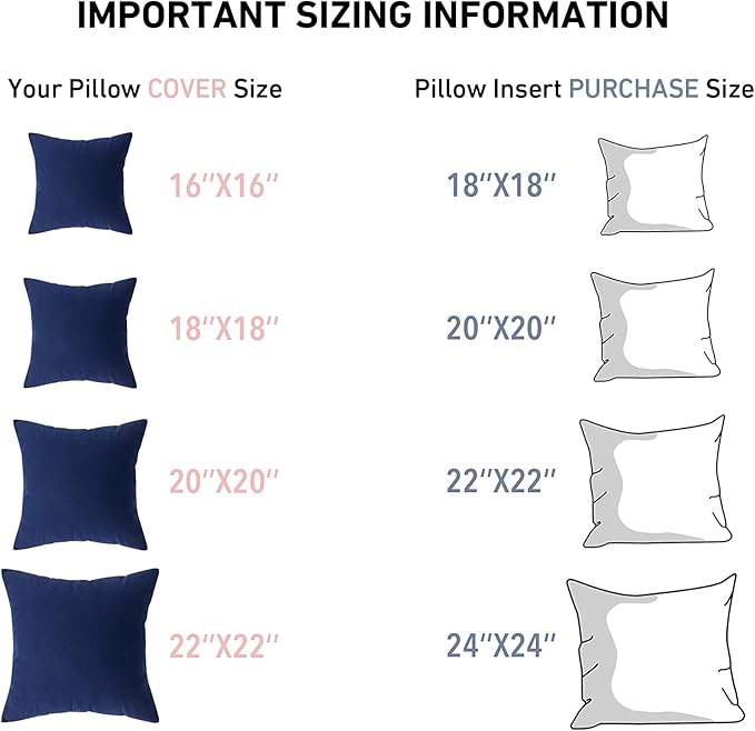 Leeden 18 x 18 Pillow Inserts (Set of 4) - Throw Pillow Inserts with 100% Cotton Cover - 18 Inch Square Interior Sofa Pillow Inserts - Decorative Pillow Insert Pair - White Couch Pillow