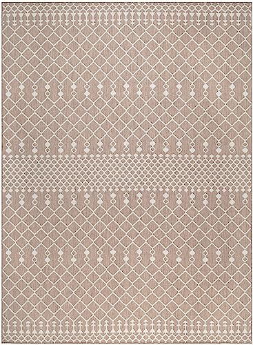 Nourison Home Positano Beige 8' x 10' Area Rug - Easy Clean, Non Shedding, Bed Room, Living Room, Dining Room, Kitchen (8' x 10') - color: Beige, size: 8' x 10' (Rectangular)