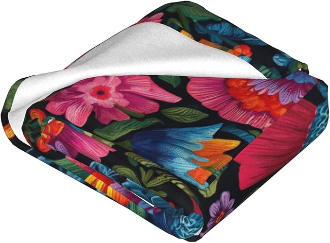 Mexico Bird Throw Blanket Soft Flannel Blanket 60"x50" in Bed Blanket Home Decor for Room Sofa Couch All Season