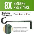 10 Inch 2 Pack Black Heavy Duty Outdoor Plant Hangers, Iron Hanging Plant Brackets for Hanging Plants Outside, Metal Plant Hooks Plant Wall Hooks for Hanging Lantern, Bird Feeder