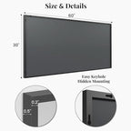 60"x30" Black Bathroom Mirror for Double Vanity, Matte Black Metal Framed Wall Mirror, Oversized Horizontal/Vertical Rectangular Mirror Over Sink, Modern Farmhouse Decor