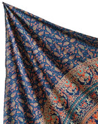 Popular Handicrafts Tapestry Wall Hanging Hippie Mandala Bohemian Hippy Psychedelic Design Indian Magical Thinking Tapestries Bedspread 84x90 Inches,(215x230cm) Navy Blue - size: 90"L x 84"W