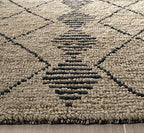 SAFAVIEH Bohemian Collection 5' x 8' Beige / Black BOH703Z Handmade Moroccan Tribal Jute Area Rug - size: 5' x 8' (Rectangular)